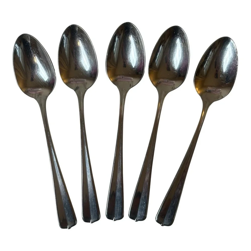 Set of 5 Oneida Gala-Impulse Stainless Steel Teaspoons